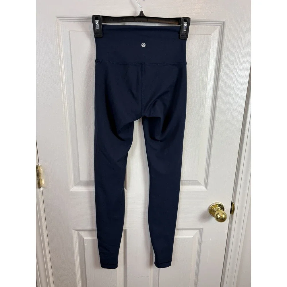 Lululemon Wunder Train High Rise Leggings Size 4 Navy Blue - 425